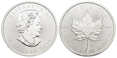 Kanada, Maple Leaf 1 Unze Silbermünze